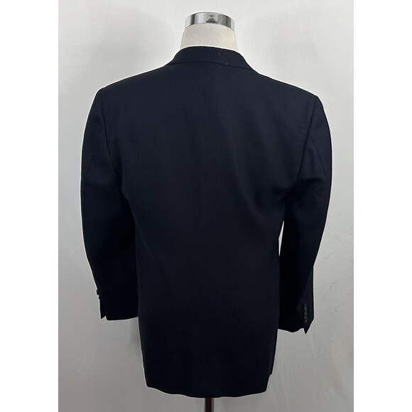 Joseph Abboud 40S Sport Coat 100% Wool All Black Three Button Fully Lined Formal - Picture 5 of 7